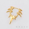 GOTHIC CLAW-LIKE SPIKES CENTRAL DAGGER 316L SURGICAL STEEL EARRING